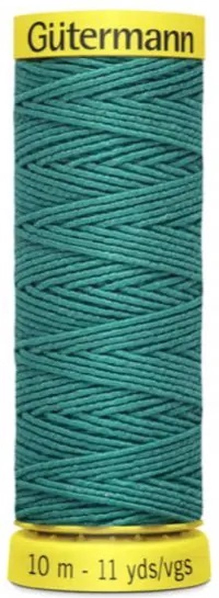 Gutermann elastiek garen turquoise blauw elastisch naaigaren col. 7844 klosje 10 m