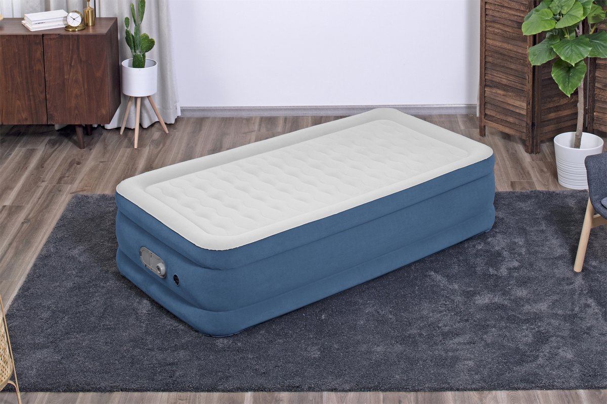 AlwayzAire Dubbele Luchtmatras met Ingebouwde Dubbele Pomp en Antimicrobiële Coating 1.91 m x 97 cm x 46 cm