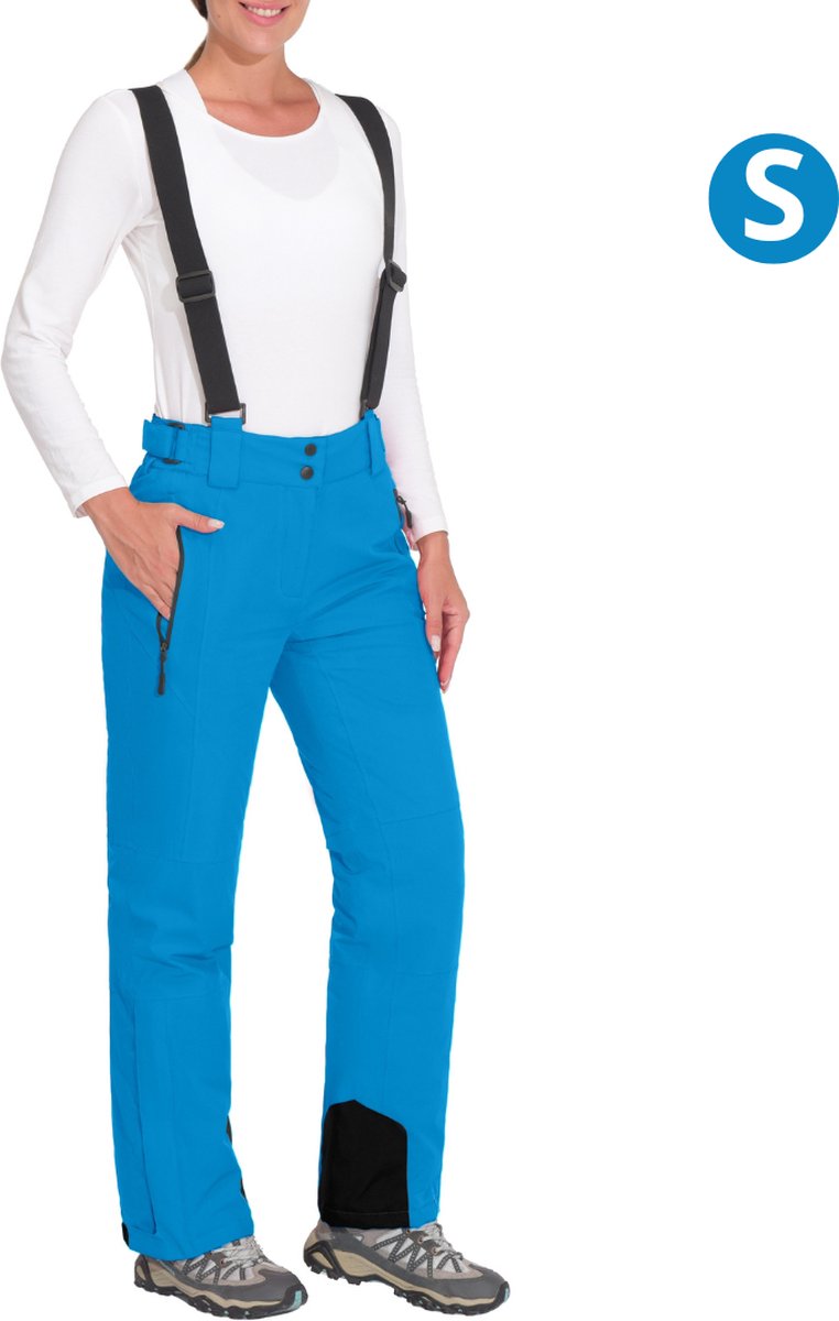 Nivard Skibroek - Skipak - Snowboard Broek - Winterbroek - Sneeuwbroek - Dames - Wintersport - Bretels - Blauw - Maat S