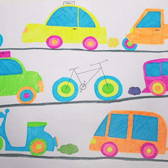 Primo  6 Viltstiften Fluorescerend ø2mm In Doos