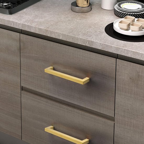 Allecto Plus - 4 delige set Vierkante U-Bouten van 304 Roestvrij Staal