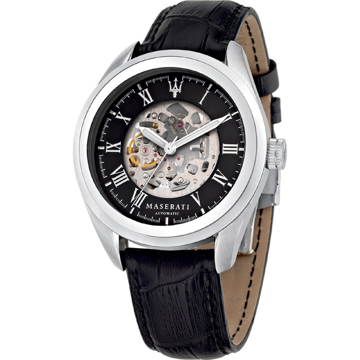 Maserati - Heren Horloge Traguardo Automatic R8821112004 - Zwart