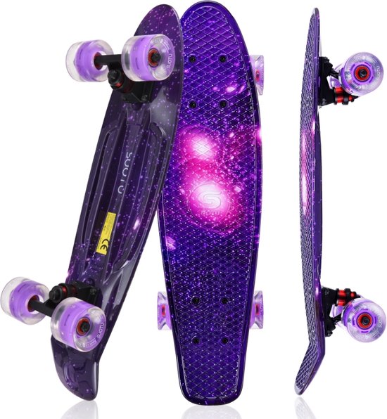 Foto: Suotu skateboard wielen met led verlichting tot 50 kg skateboard meisjes jongens skateboard volwassenen cadeau