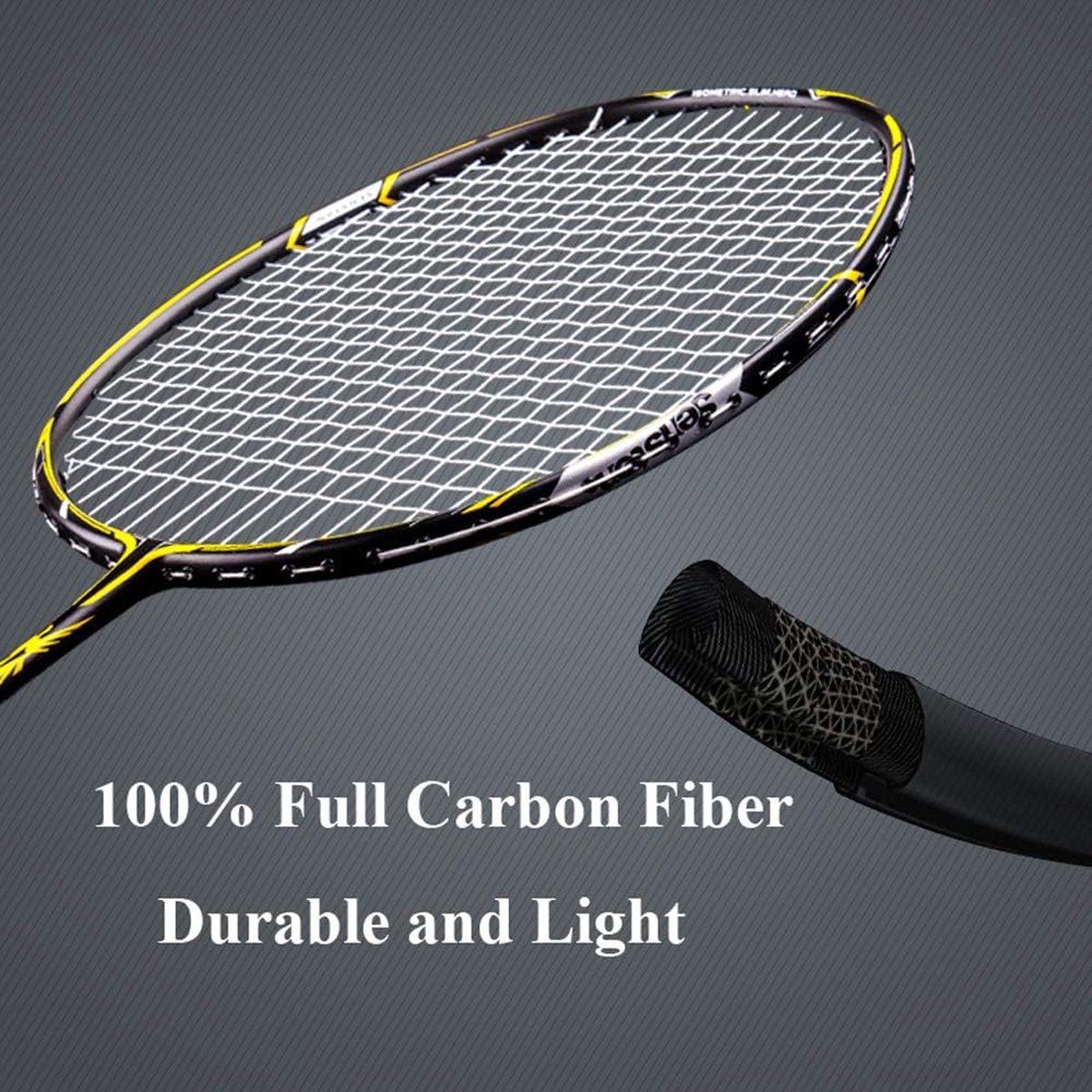 Senston Badminton Racket Graphite Charcoal Set with