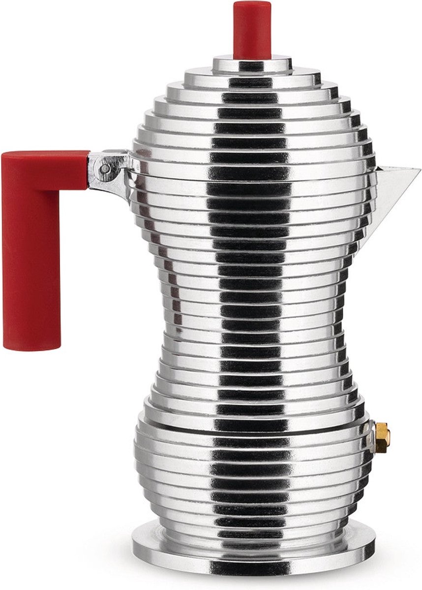 Alessi Pulcina Percolator 3 kops rood