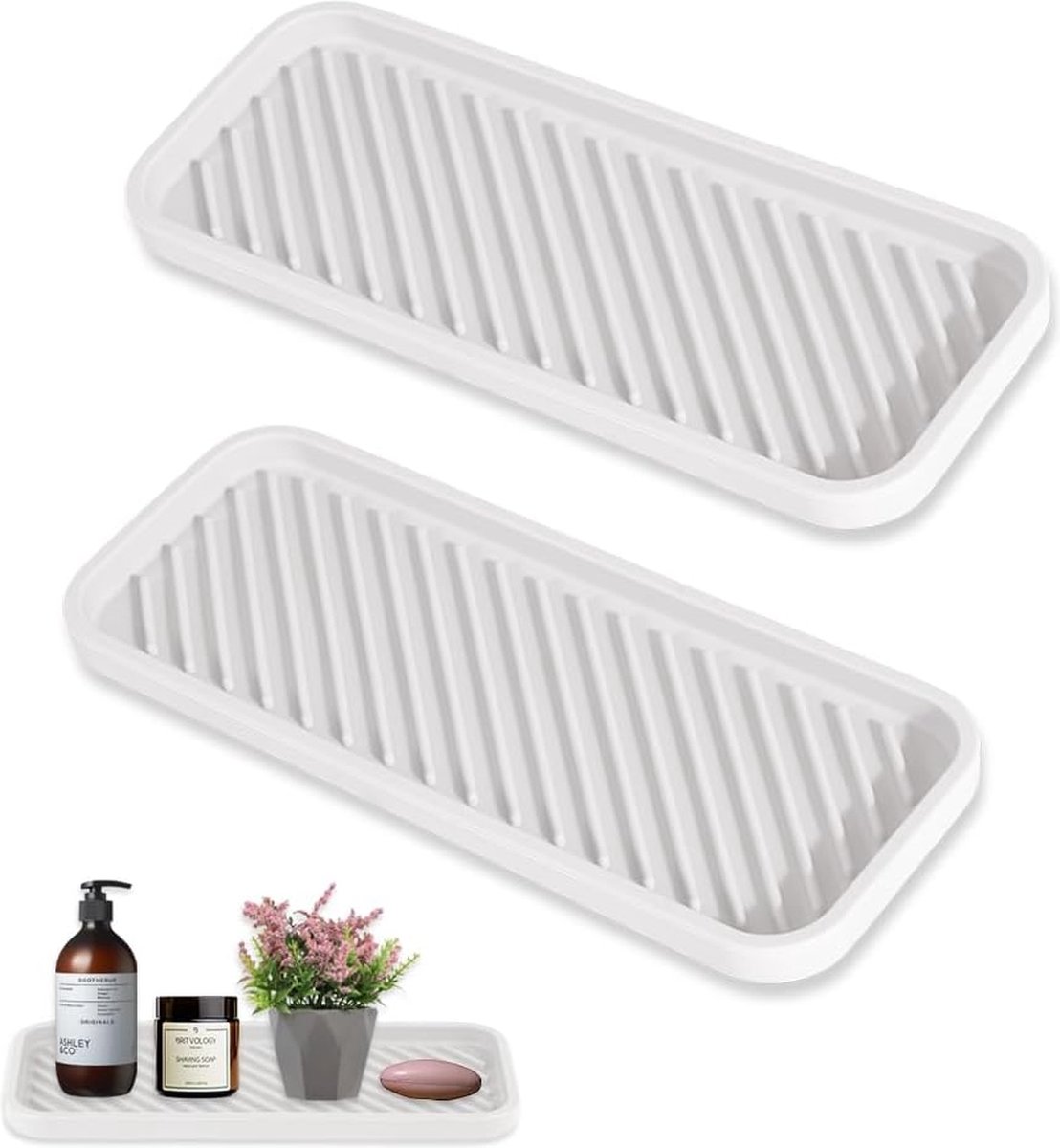 Goedkoopste 2 stuks spoelbakorganizer siliconen sponshouder sponsrek keuken witte afdruipmat slanke spoelbakorganizer badkamergootsteenplank afwassen instant droge gootsteenorganizer voor zepen, borstels