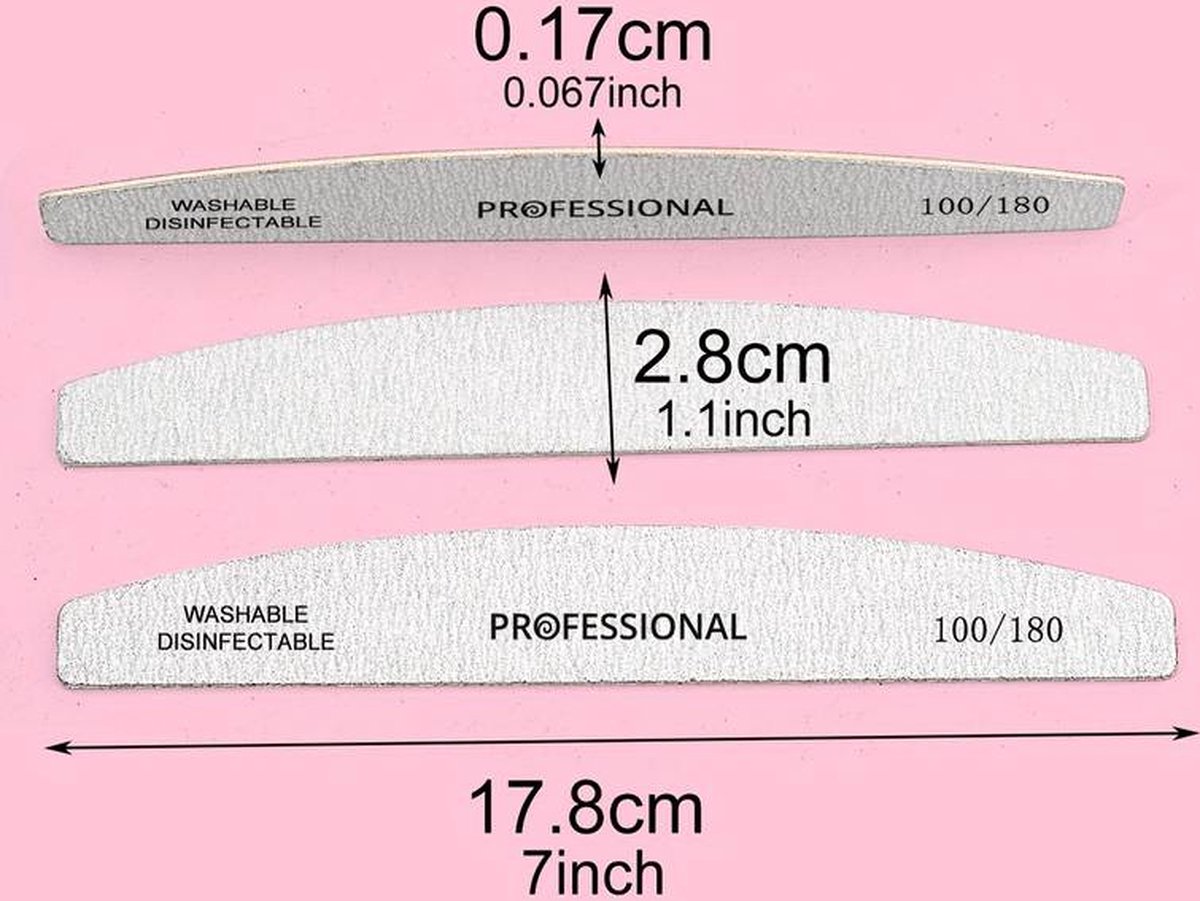 Goedkoopste 2 stuks Professionele Nagelvijl met 2 stuk alcohol pads - Professionele nagelvijlbuffer voor thuis en salonmanicures - Met Nagel Ontsmetter - Gladde en gevormde nagels met gemak - Manicure Nagel Buffer - Nagel Verzorgings Tool