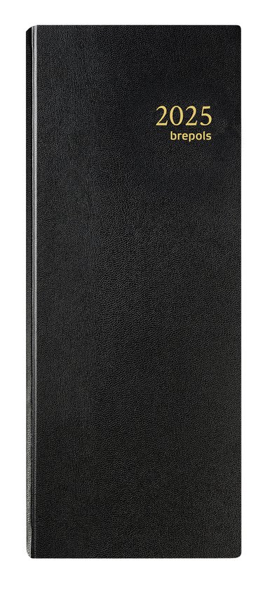 BREPOLS SATURNUS Dagplanner 2025 – 1 Dag Per Pagina, 384 Pagina's, Formaat 14x22cm, Zwart
