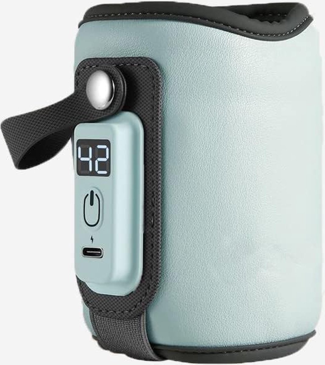 Bol.com Draagbare flessenwarmer, babyflessenwarmer, USB-fleswarmer, instelbare temperatuur, babyfleswarmer, moedermelkverwarmer tas aanbieding