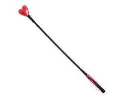 Smart Moves - Shiny Hart Rijzweep - 64 cm - Zwart/Rood