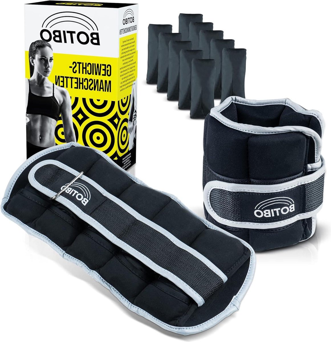 Verstelbare gewichtsmanchetten - 23 kg - Voor benen en armen - Robuust - Enkelgewichten Weight cuffs