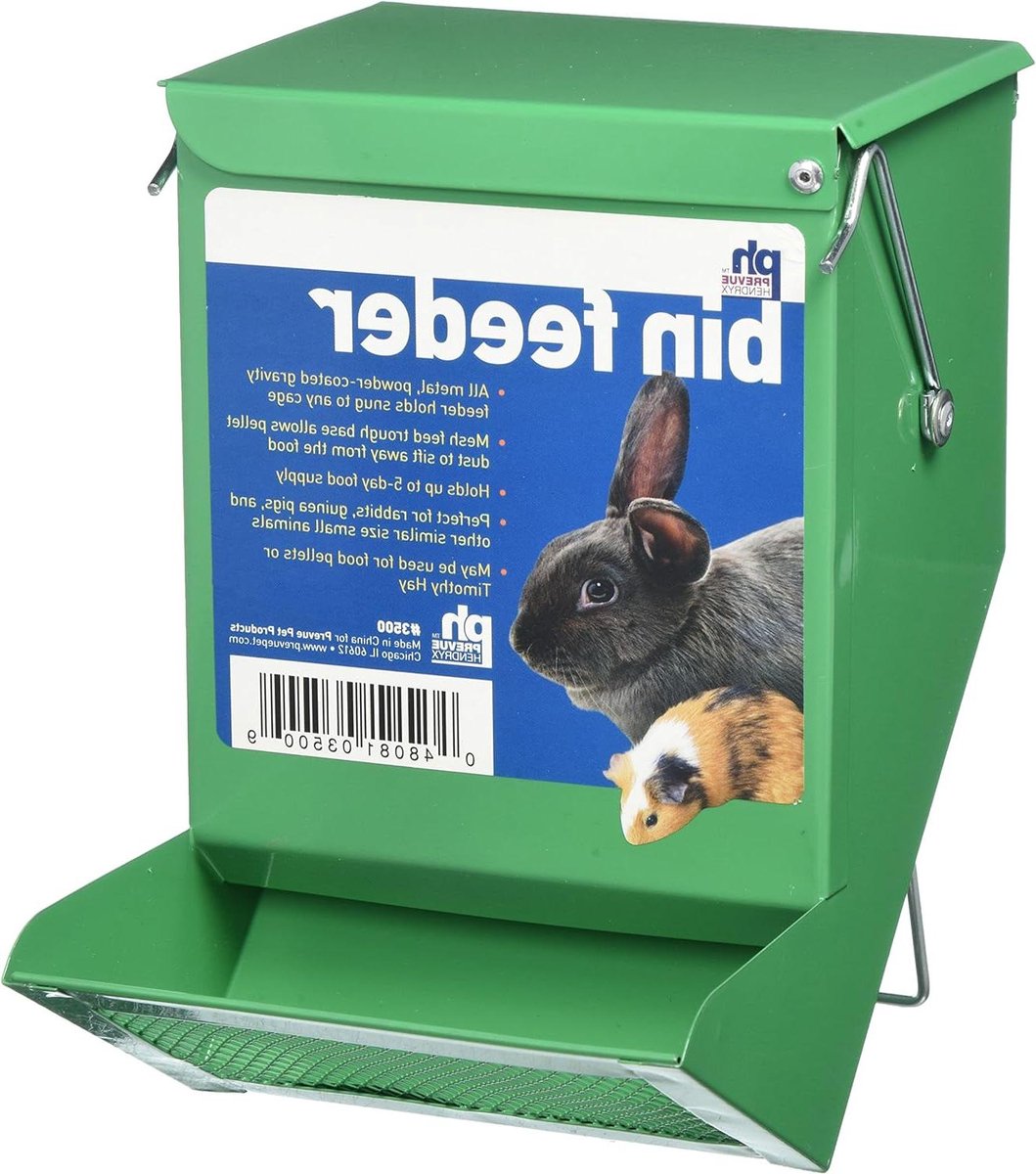 Metalen Kleine Dierlijke Bin Feeder Groen - Prevue Pet Products SPV3500 supply bin