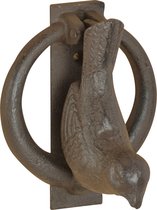 Deurklopper met vogel - gietijzer - donkerbruin