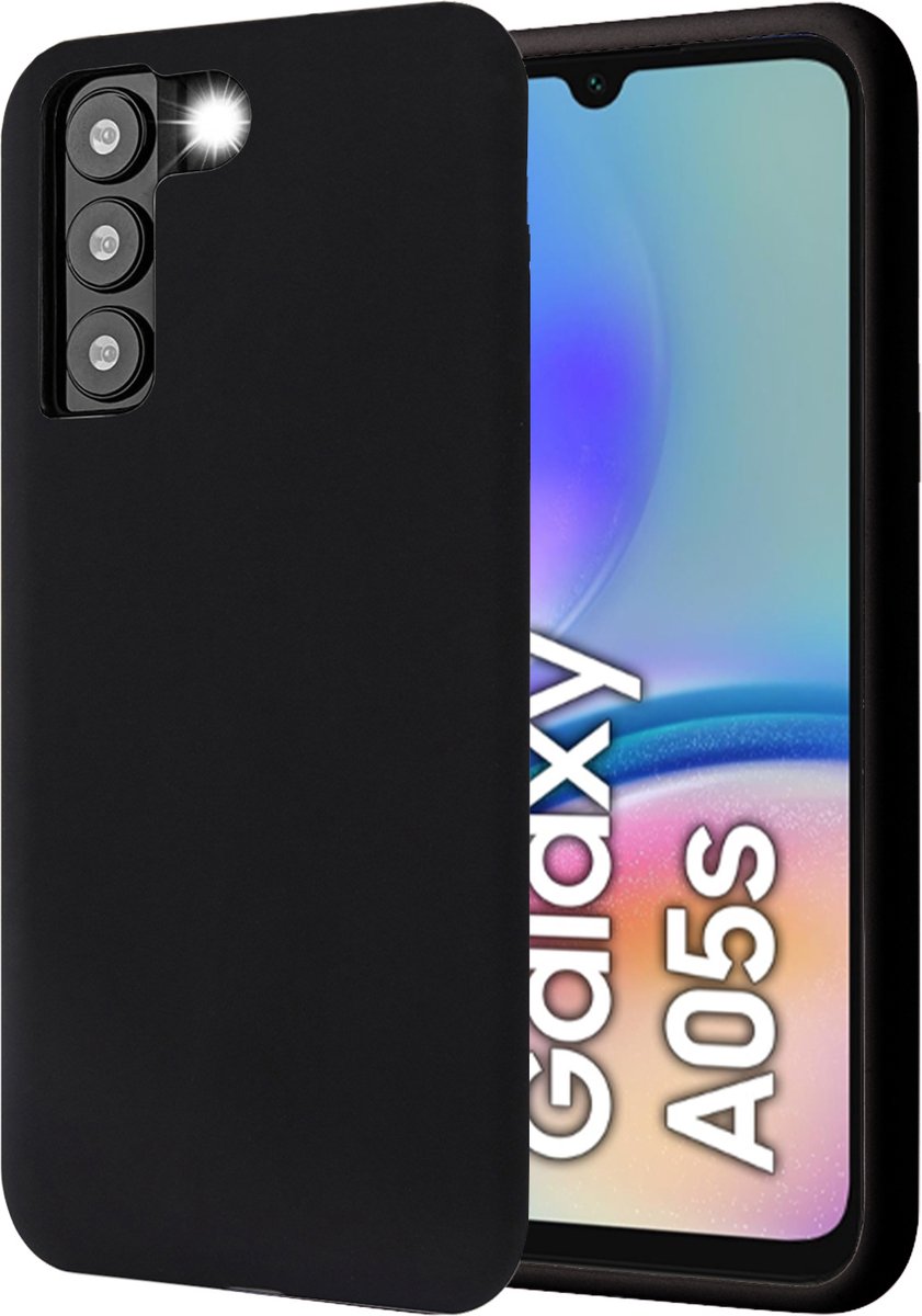 Hoesje geschikt voor Samsung Galaxy A05s - Mat Back Case Zwart