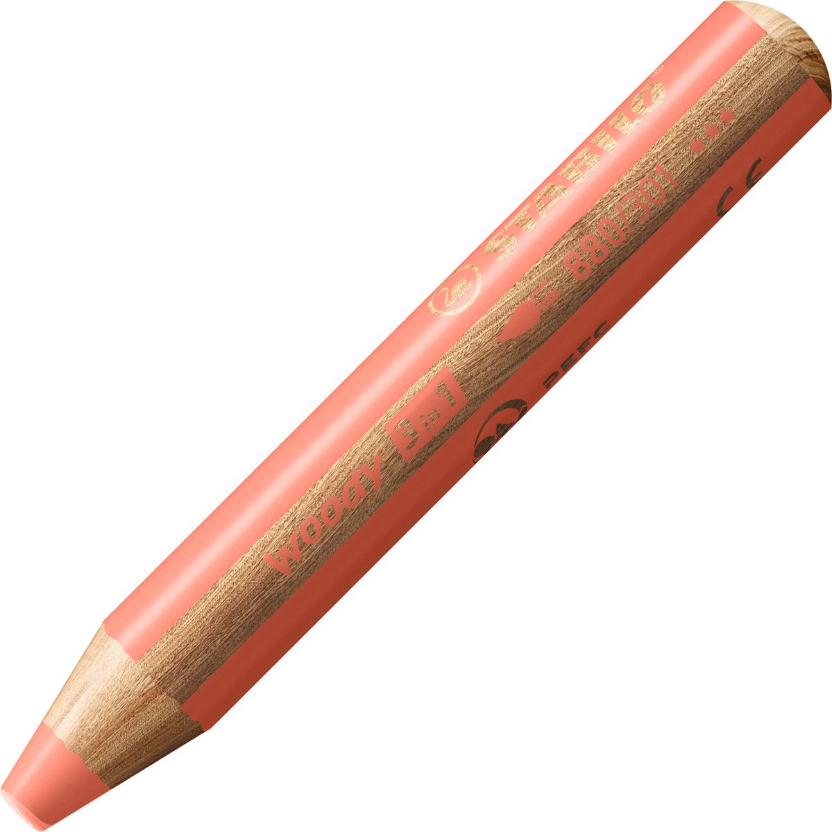 STABILO Woody 3in1 - Pastel Rood