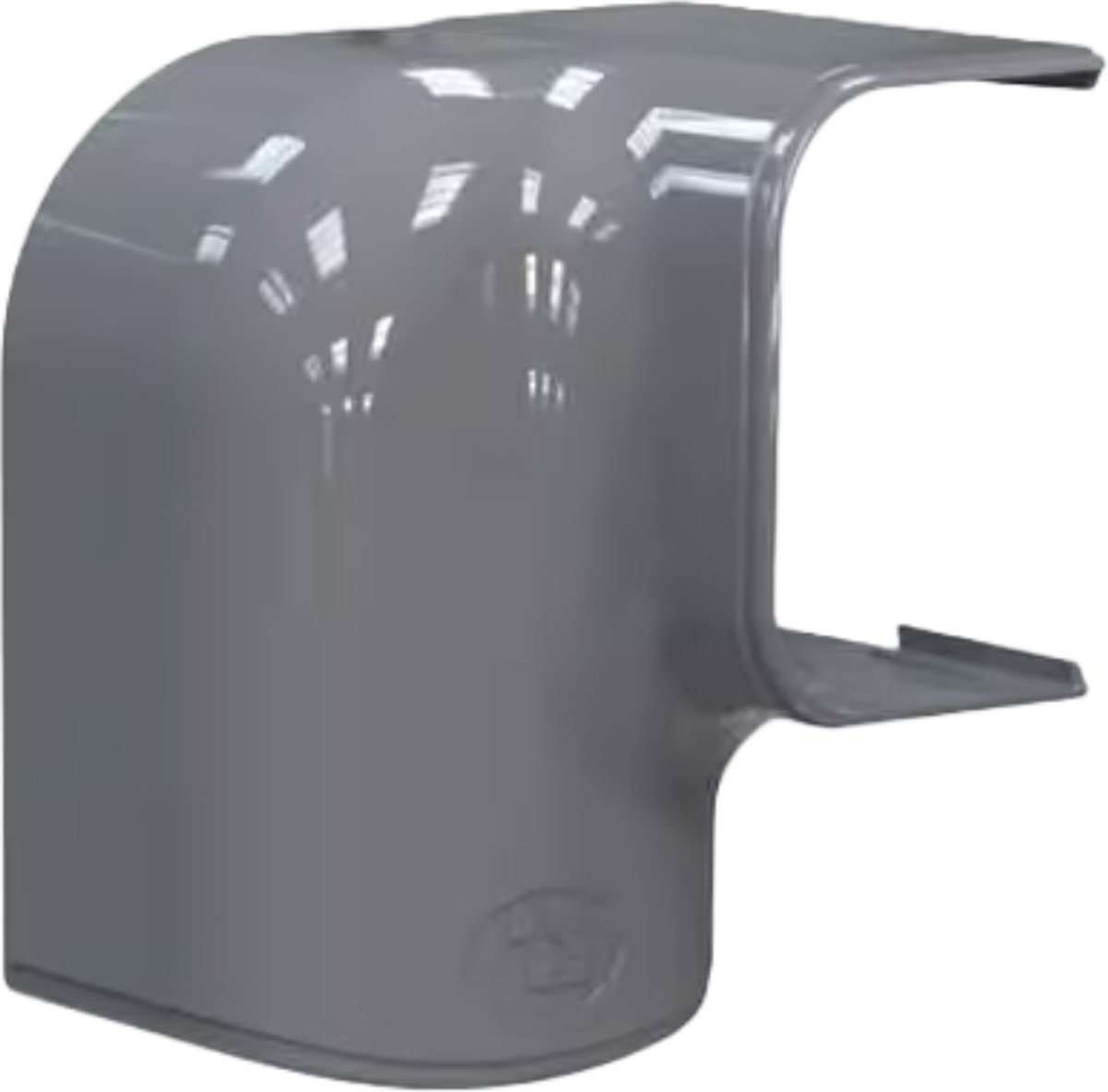 Evolar Airco Rechtsdraaiende Bocht - Donker Antraciet - 75X56MM - 90°