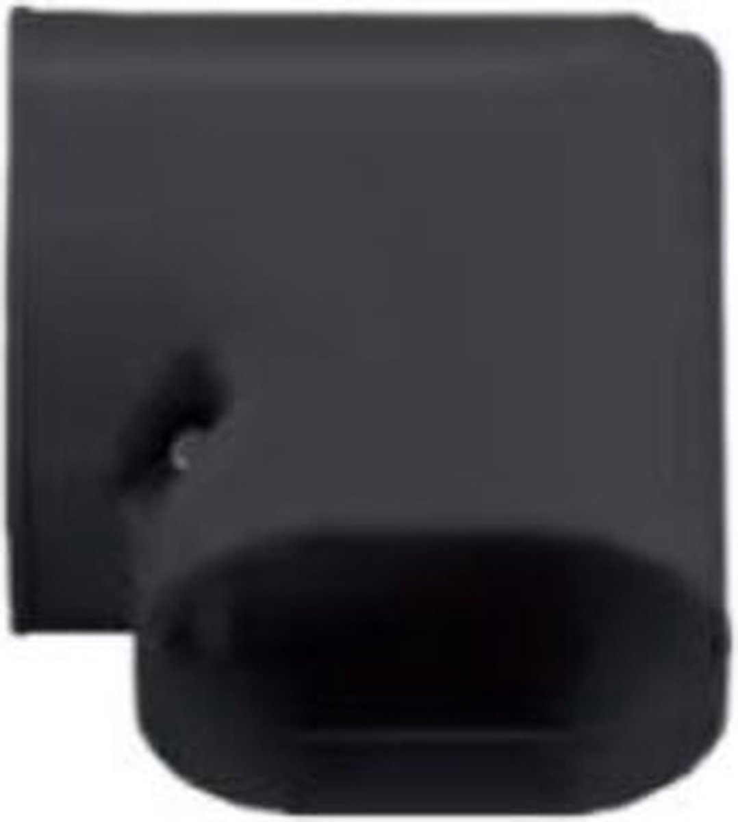Evolar Airco Korte Vlakke Bocht - Zwart - 75 x 63 MM - 90°