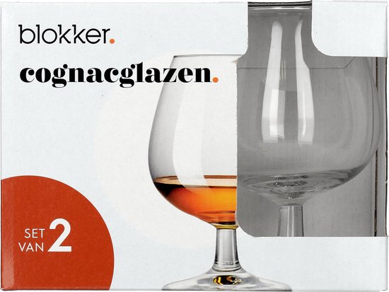 Foto: Blokker cognacglazen set van 2 37cl