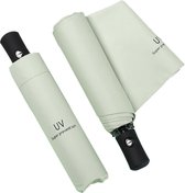 UV Paraplu - Paraplu en Parasol in één - Automatisch uitklapbaar én inklapbaar - met UV bescherming - Mini Zonneparaplu - Hand Parasol - Kleur Hazel Groen