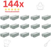 Bol.com Theedoeken - Horeca Kwaliteit - Katoenenen Theedoeken set - 144 x - Groen Wit - Ophang Lus aanbieding