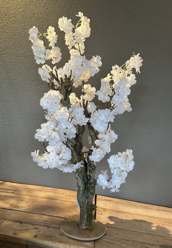 Seta Fiori - Kunst bloesemboom - Kunstboom - WIT - 75cm - Voor Binnen - Nieuwe Fluffy - Sakura
