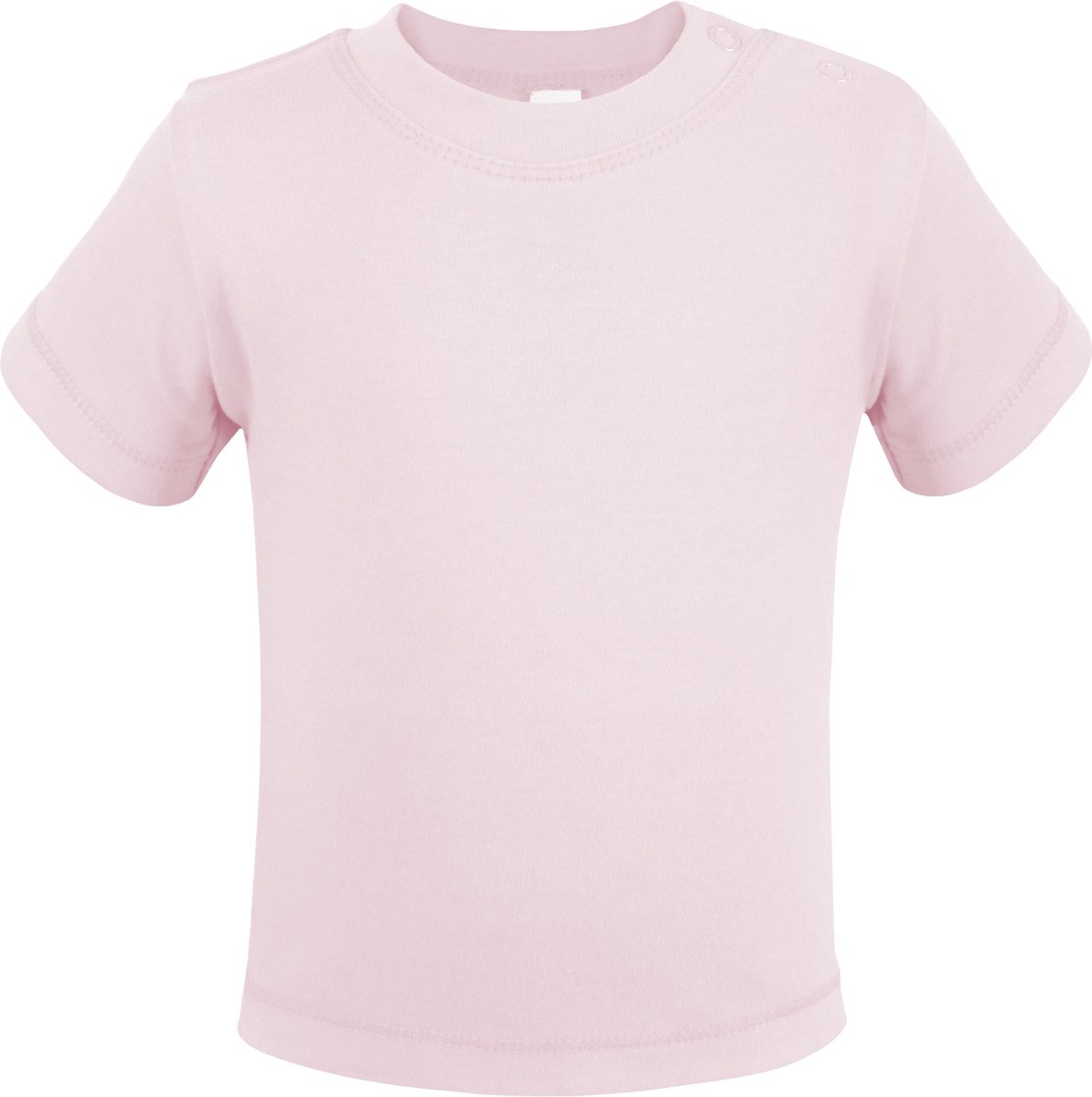 Baby t-shirt met korte mouwen - Powder Pink - Maat 74/80 - Link Kids Wear