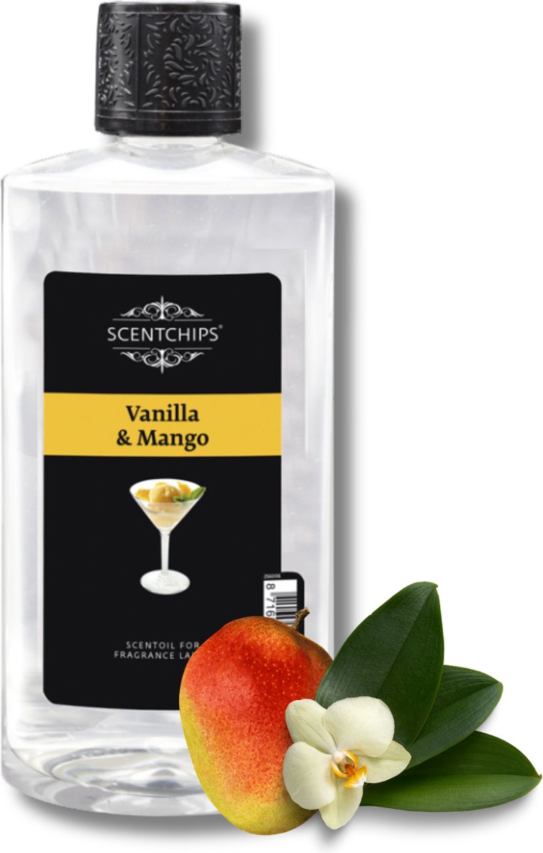 Goedkoopste Scentchips® Vanille & Mango - Geurolie Voor Oliebrander - Parfum Olie - Geurolie Voor Lampenolie - Geurlamp Olie - 475ml