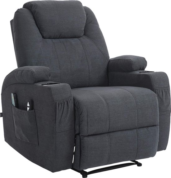 CLP Hepler Fauteuil Met Massagefunctie Donkergrijs - CLP - €449,90