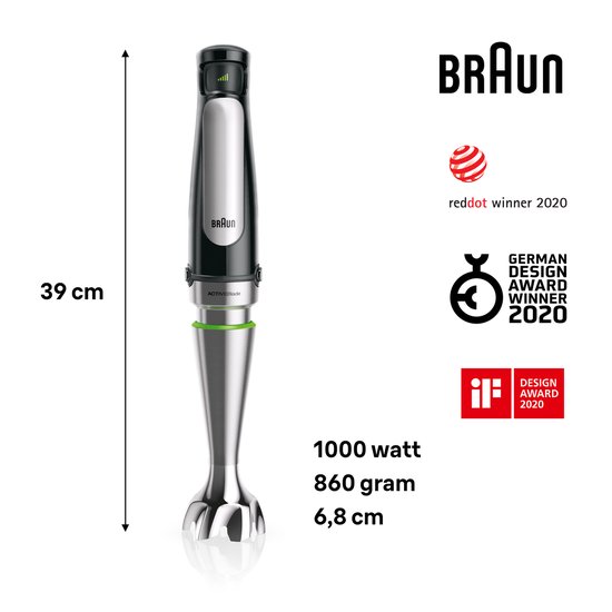 Braun MultiQuick 7X MQ7035X - Staafmixer - Zwart