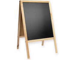 Krijtstoepbord 60x100cm naturel Hout - stoepbord dubbelzijdig - Krijtbord – Stoepbord – Krijtbord horeca - Reclamebord