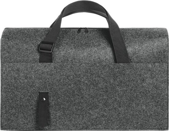 Foto: Organizer modern classic tas voor kantoor antraciet 18 liter 33 x 50 x 16 cm gerecycled vilt veel opbergmogelijkheden halfar 