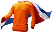 EK 2024 Oranje shirt met ingebouwde vlag om te juichen - one size - dames en heren - Nederlandse vlag - voetbal - Nederlands elftal - ek duitsland