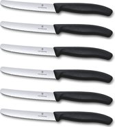 Victorinox Tafelmes 6 stuks zwart krom heft