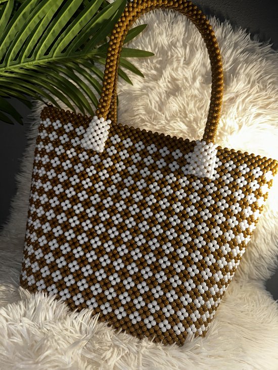 Pochette En Jute Rouge/bourgogne – Sac Main Africain Fait Main Avec Perles