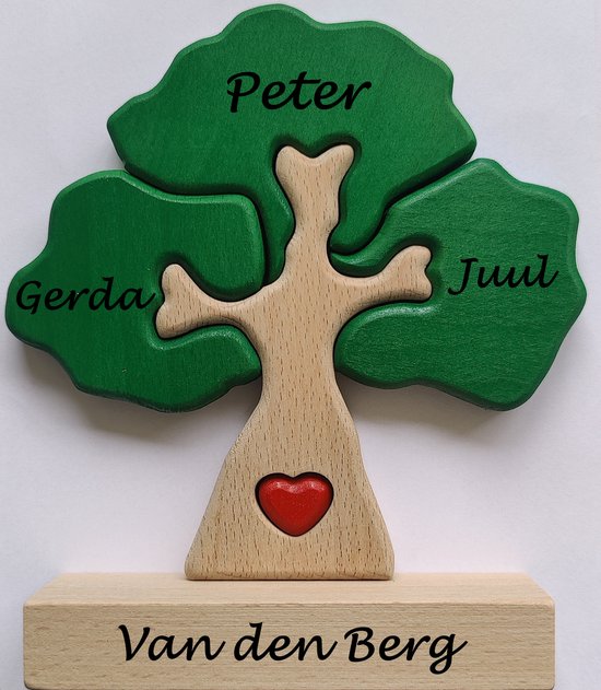 Gepersonaliseerde Stamboom puzzel 3 namen