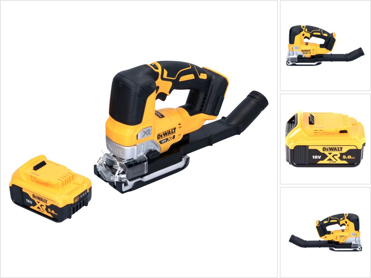 DeWalt DCS 334 N accu pendelzaag 18 V borstelloos + 1x accu 5,0 Ah - zonder oplader