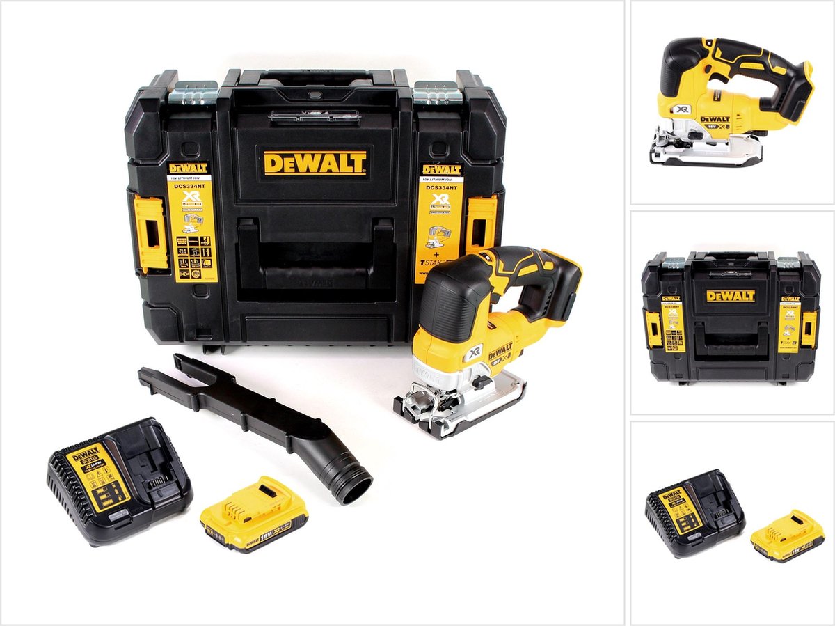 DeWalt DCS 334 D1 accu pendelzaag 18V borstelloos + 1x accu 2,0Ah + oplader + TSTAK