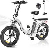 Colorway BK6 Elektrische Fiets - 20*3.0 Inch Fat Tire City Commuter EBike met Afneembare 36V 15Ah Lithium Batterij - Opvouwbaar Mountain E-Bike met 250W Motor - 7 Versnellingen - IP54 Waterdicht - Met fietstas