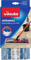Vileda UltraMax Micro&Cotton Vervanging - 1 per verpakking - Speciale tegelhoes - Dikke en flexibele schurende lussen om de voegen te reinigen