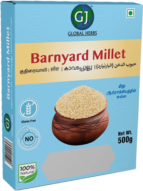 GJ - Barnyard Millet - Barnyard Millet - Grains sans gluten - 3x 500 g