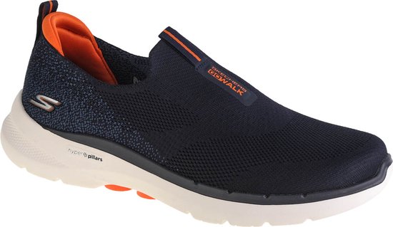 Skechers Go Walk 6 216202-NVOR, Mannen, Marineblauw, Sneakers,Sportschoenen, maat: 45,5