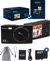 NODIJA® Digitale Camera 4K - Compact Camera 64MP - Fototoestel - Videocamera - 64GB SD-kaart