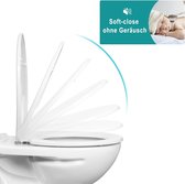 wc-bril Duroplast, toiletbril met softclosemechanisme en snelsluiting voor eenvoudige reiniging 44,6L x 37,1B centimeter