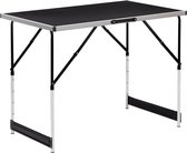 Picknicktafel campingtafel inklapbaar en Hoogte verstelbaarBalkontafel in aluminium en MDFZwart - WOLTU