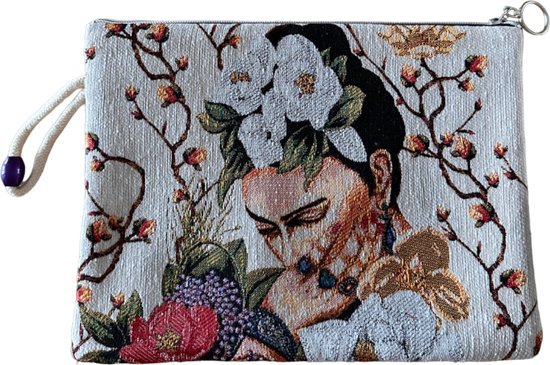 Frida Kahlo tas (clutch) - Gobelin stof - 27,5 cm x 21 cm