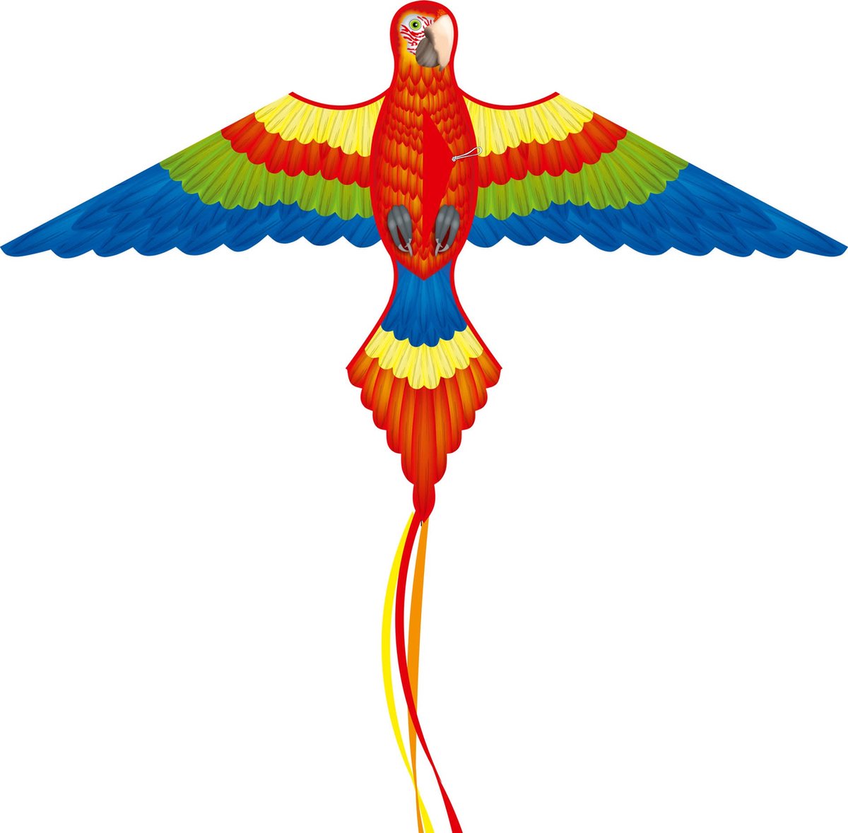 Kindervlieger HQ Parrot Kite 102001 Multikleur 152 x 96 cm