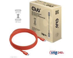 Club 3D USB-C® USB-IF Certified Kabel, Data 480Mb, PD 240W(48V/5A) EPR M/M 3m/9.84ft