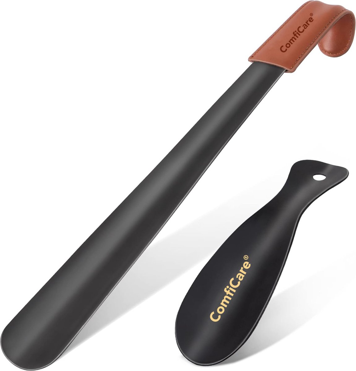 ComfiCare® Schoenlepel lang 42 cm + Schoenlepel 19 cm - Metaal - Zwart