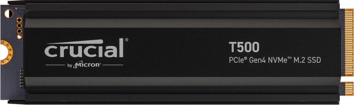 SSD Crucial T500 M.2 2 TB PCI Express 4.0 TLC NVMe met heatsink