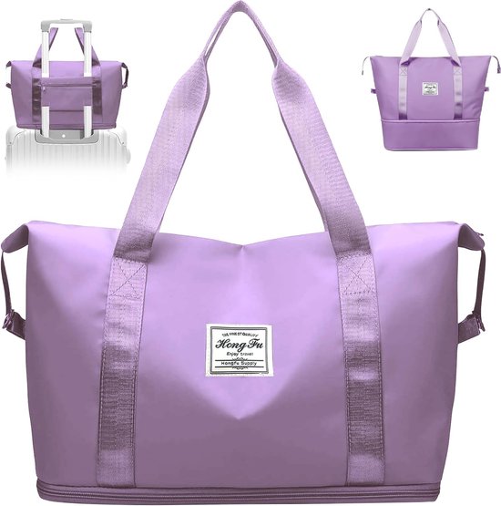 bagsmart Boodschappentas voor dames, grote reistas, waterdichte